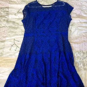 An XL navy blue lace dress
